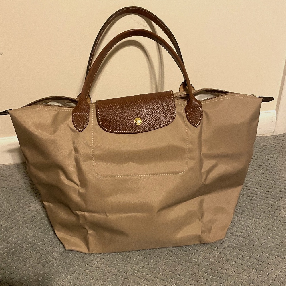 Longchamp Classic Le Pliage Large Tote Bag, Tan